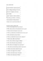 English worksheet: ASK QUESTIONS PART 2