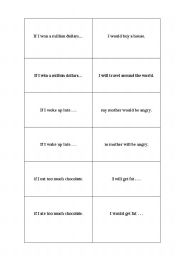 English Worksheet: What If...?  Sentence Jigsaw