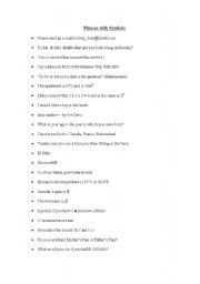 English Worksheet: Phrases with Symbols