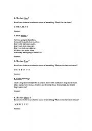 English Worksheet: brainteasers