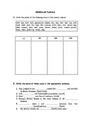 English Worksheet: Irregular plurals