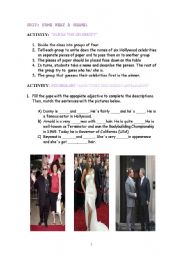 English Worksheet: Fame, What a Shame!