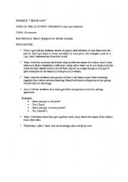 English Worksheet: have got -has got  lesson plan