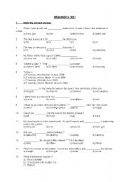English worksheet: Beginners test