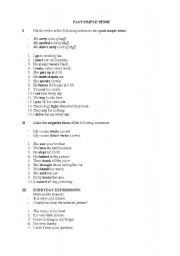 English Worksheet: Past Simple - practice