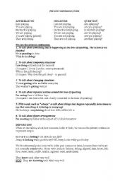 English Worksheet: Present Continuous