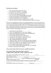 English Worksheet: Adverb