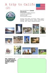 English Worksheet: A trip to California (2)