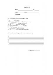 English Worksheet: Verb To Be - Past Simple