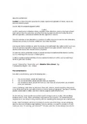 English Worksheet: conflict mind
