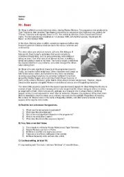 English Worksheet: Mr Bean