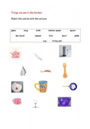 English Worksheet: kitchen