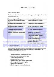 English Worksheet: Writing letters 