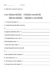 English worksheet: Passive Voice