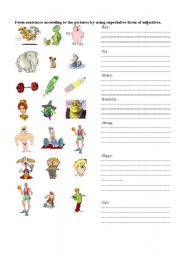 English Worksheet: Superlatives