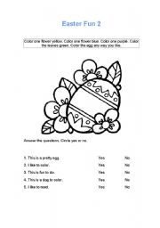 English Worksheet: easter fun