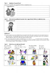 English Worksheet: A good friend 2