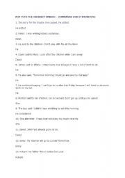 English Worksheet: Reported