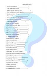 English Worksheet: Question tags