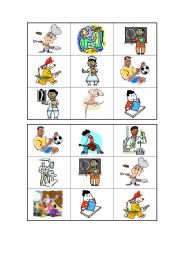 English Worksheet: Occupations - Bingo