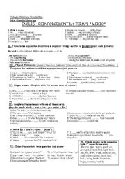 English Worksheet: to be, possessive adectives, object pronouns and simple present exercises