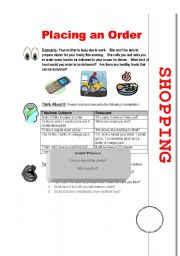 English Worksheet: shopping