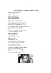 English worksheet: Heaven is a place on earth - Belinda Carlisle