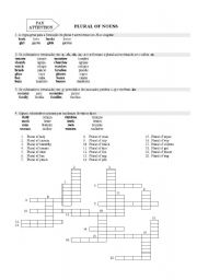 English Worksheet: Plural of nouns