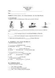 English worksheet: habilities