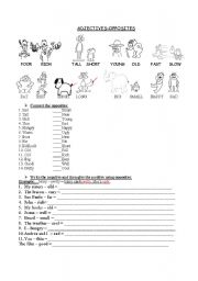 English Worksheet: Adjectives - Opposites