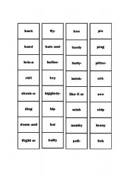 English Worksheet: Double Trouble Flashcards Set A