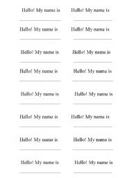 English Worksheet: My name is