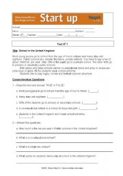 English Worksheet: text