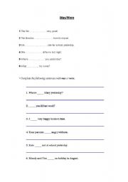 English Worksheet: past simple