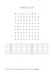 English worksheet: Number puzzle