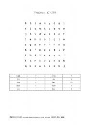 English Worksheet: Number puzzle
