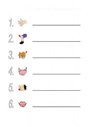 English worksheet: Body part