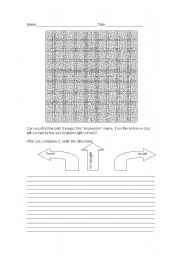 English Worksheet: Maze