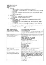 English Worksheet: Myths and Legends.