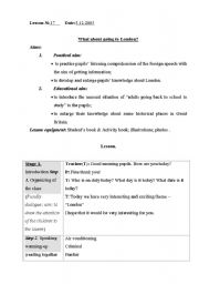 English worksheet: London