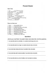 English Worksheet: Present Simple