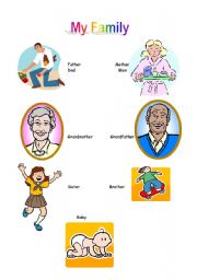 English worksheet: My family