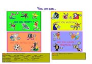 English Worksheet: Yes, we can...