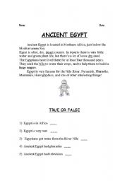 English Worksheet: Ancient Egypt