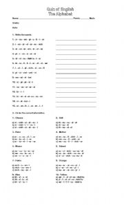 English Worksheet: Alphabet quiz