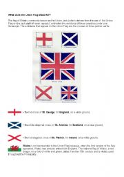 English Worksheet: Union Jack