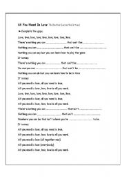 English Worksheet: 