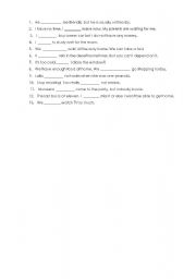 English Worksheet: test on modal verbs