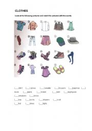 English Worksheet: CLOTHES