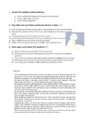 English worksheet: Neil Armstrong listening